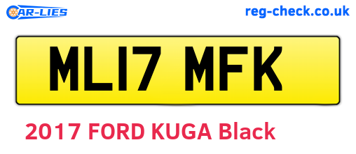 ML17MFK are the vehicle registration plates.