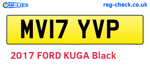 MV17YVP are the vehicle registration plates.
