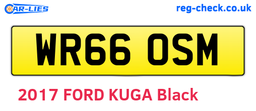 WR66OSM are the vehicle registration plates.