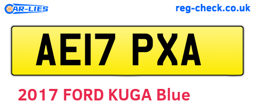 AE17PXA are the vehicle registration plates.