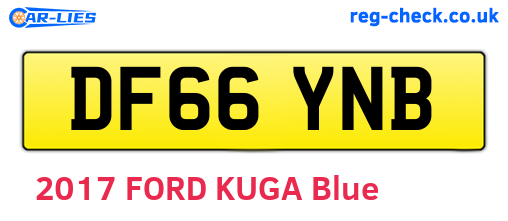 DF66YNB are the vehicle registration plates.