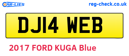 DJ14WEB are the vehicle registration plates.