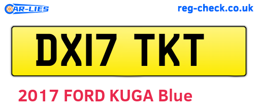 DX17TKT are the vehicle registration plates.