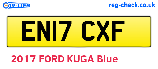 EN17CXF are the vehicle registration plates.