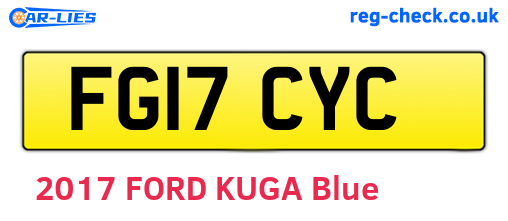 FG17CYC are the vehicle registration plates.