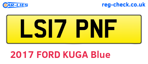 LS17PNF are the vehicle registration plates.