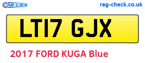 LT17GJX are the vehicle registration plates.