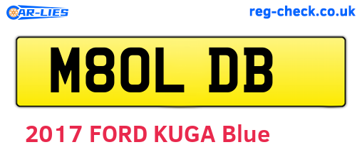 M80LDB are the vehicle registration plates.
