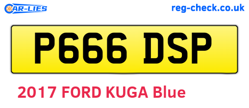 P666DSP are the vehicle registration plates.