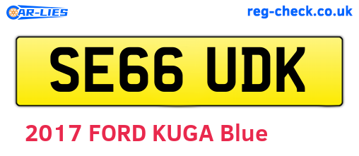 SE66UDK are the vehicle registration plates.