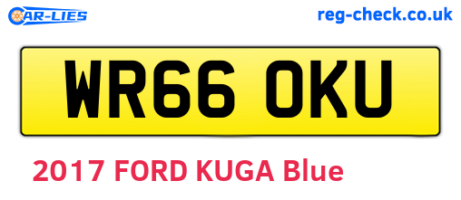WR66OKU are the vehicle registration plates.
