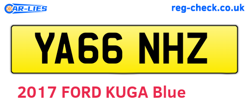 YA66NHZ are the vehicle registration plates.