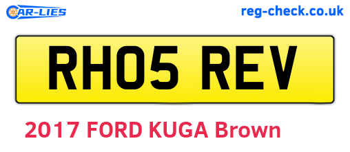 RH05REV are the vehicle registration plates.