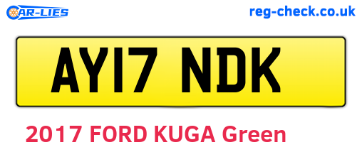 AY17NDK are the vehicle registration plates.