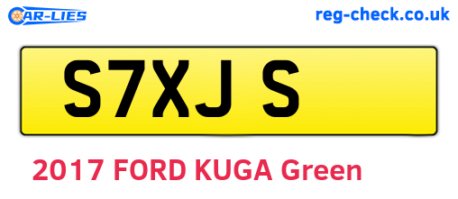 S7XJS are the vehicle registration plates.
