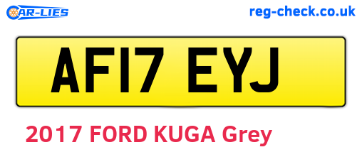 AF17EYJ are the vehicle registration plates.