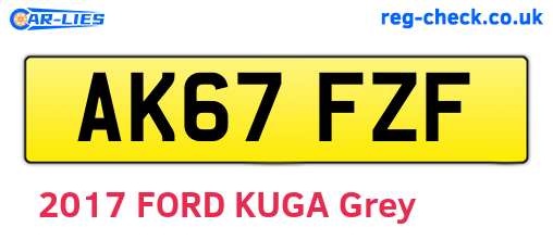 AK67FZF are the vehicle registration plates.
