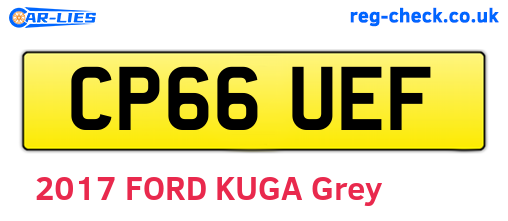 CP66UEF are the vehicle registration plates.