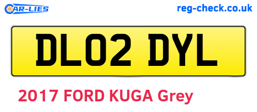 DL02DYL are the vehicle registration plates.
