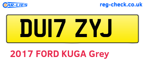 DU17ZYJ are the vehicle registration plates.