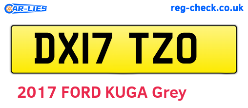 DX17TZO are the vehicle registration plates.