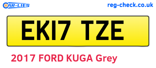EK17TZE are the vehicle registration plates.