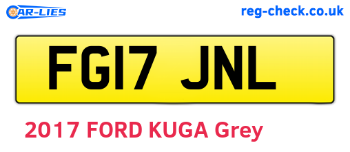 FG17JNL are the vehicle registration plates.