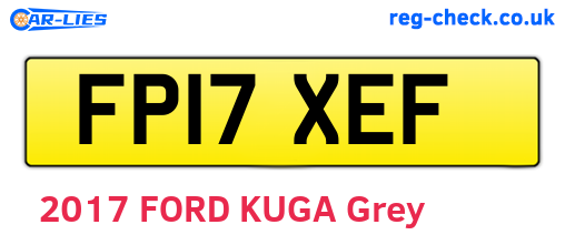 FP17XEF are the vehicle registration plates.
