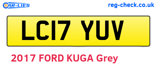 LC17YUV are the vehicle registration plates.