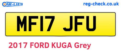MF17JFU are the vehicle registration plates.