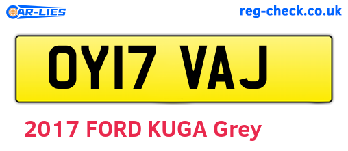 OY17VAJ are the vehicle registration plates.