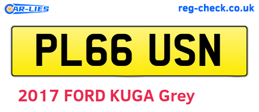 PL66USN are the vehicle registration plates.