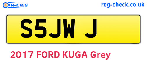 S5JWJ are the vehicle registration plates.