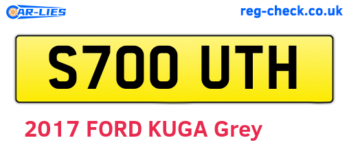S700UTH are the vehicle registration plates.