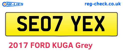 SE07YEX are the vehicle registration plates.