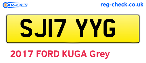SJ17YYG are the vehicle registration plates.