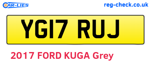 YG17RUJ are the vehicle registration plates.