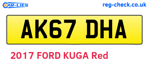 AK67DHA are the vehicle registration plates.