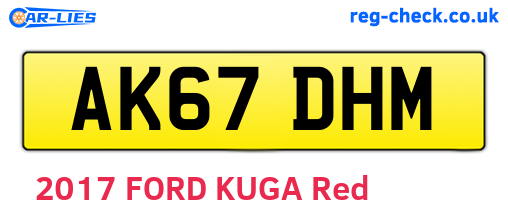 AK67DHM are the vehicle registration plates.