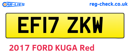EF17ZKW are the vehicle registration plates.