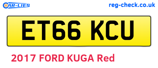 ET66KCU are the vehicle registration plates.