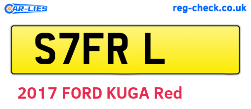 S7FRL are the vehicle registration plates.