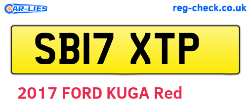 SB17XTP are the vehicle registration plates.