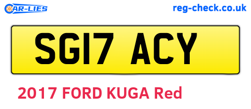 SG17ACY are the vehicle registration plates.
