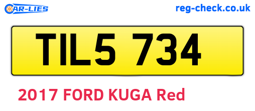TIL5734 are the vehicle registration plates.