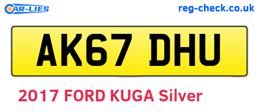 AK67DHU are the vehicle registration plates.
