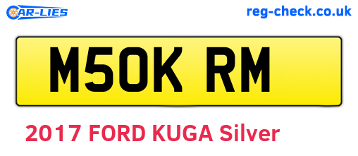 M50KRM are the vehicle registration plates.