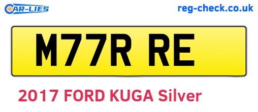 M77RRE are the vehicle registration plates.