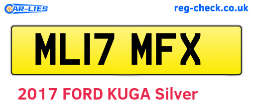 ML17MFX are the vehicle registration plates.