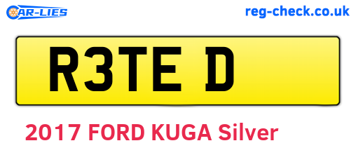 R3TED are the vehicle registration plates.